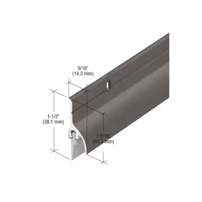 CRL 152VD36 Dark Bronze 36" Door Rain Drip with Vinyl Sweep