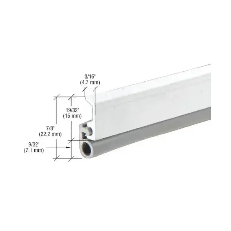CRL DW950A Aluminum 36" x 84" Vinyl Bulb Seal Door Jamb Weatherstrip