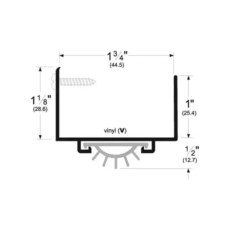 Pemko 217APK42 42" Door Shoe with PemkoPrene Mill Finish Aluminum Finish