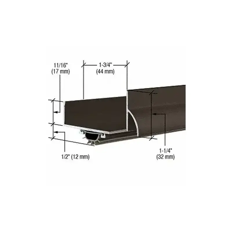 CRL 17VRFND36 35-3/4" Dark Bronze Anodized U-Shape Door Bottom with Full Notch
