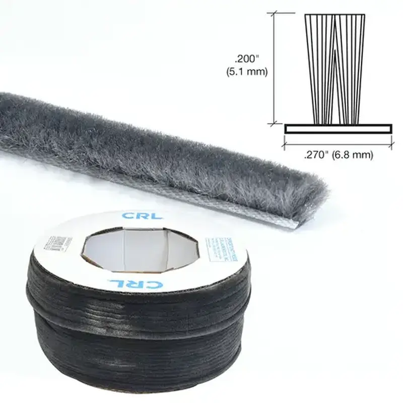CRL A11420B High Density Window Pile - 800' Roll .200 Pile Height; .270 Backing Width Gray