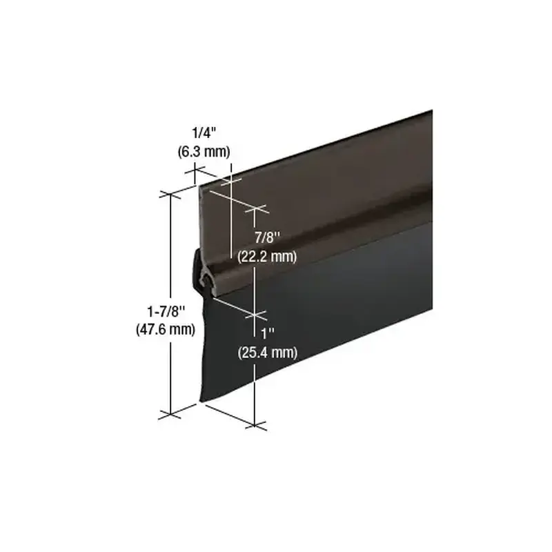 CRL DB005DV48 Dark Bronze Anodized with Vinyl Door Sweep for 48" Door