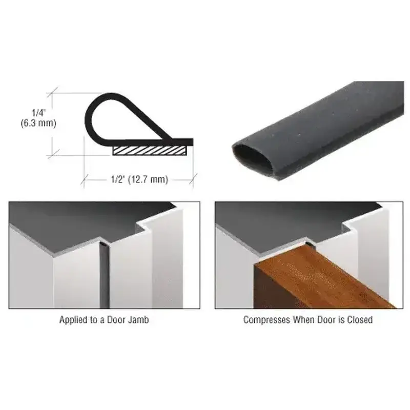CRL SW250BLB Black Self-Adhesive Weatherstrip - 500 ft Roll