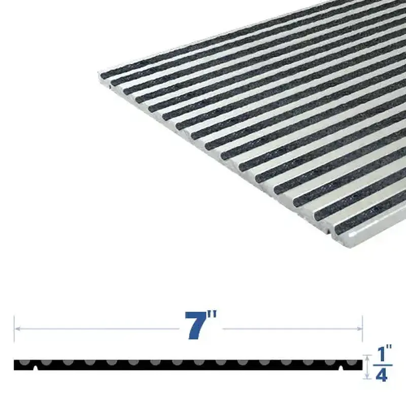 Brixwell 37763MA-72 72" Rubber Grip Adjustable Threshold (7" by 1/4") Mill Aluminum6