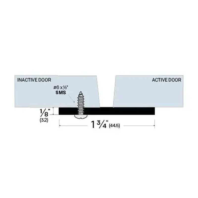Brixwell 774SS 1/8" Overlapping Astragal Stainless Steel