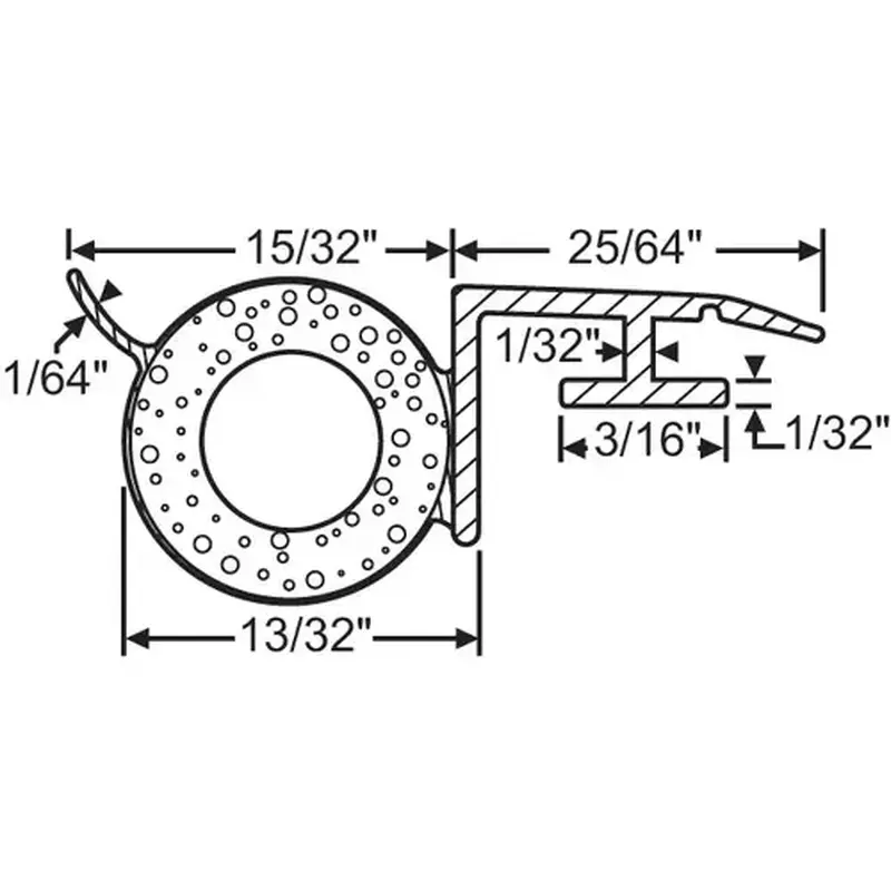 Brixwell 63-464w-XCP250 .400 Hollow Offset T-Slot white