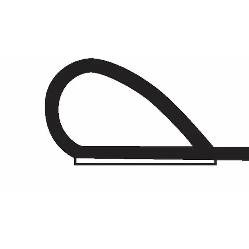 Brixwell 63-374W-17 17ft Santoprene Adhesive Back door Weatherseal White