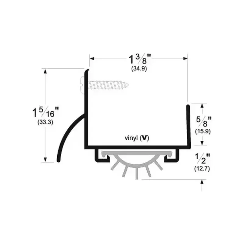 Pemko 215AV48 48" 215V Door Shoe Mill Finish Aluminum