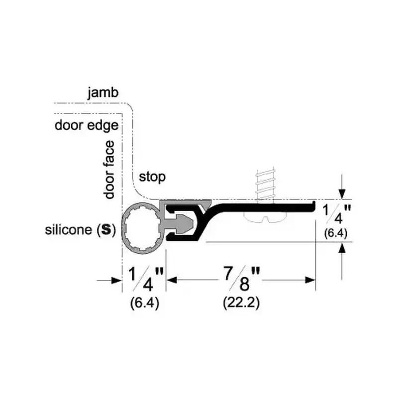 Pemko 303CS4884 303 Perimeter Gasket Clear Anodized Aluminum