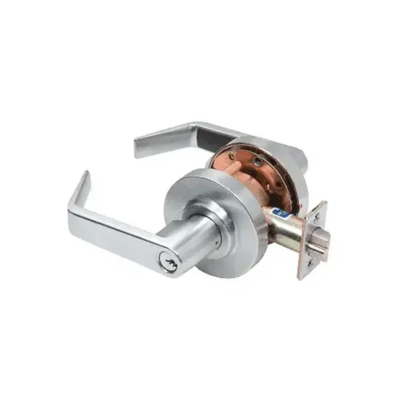 CRL D75STR Brushed Chrome Heavy-Duty Grade 2 Lever Locksets Storeroom - Schlage 6-Pin