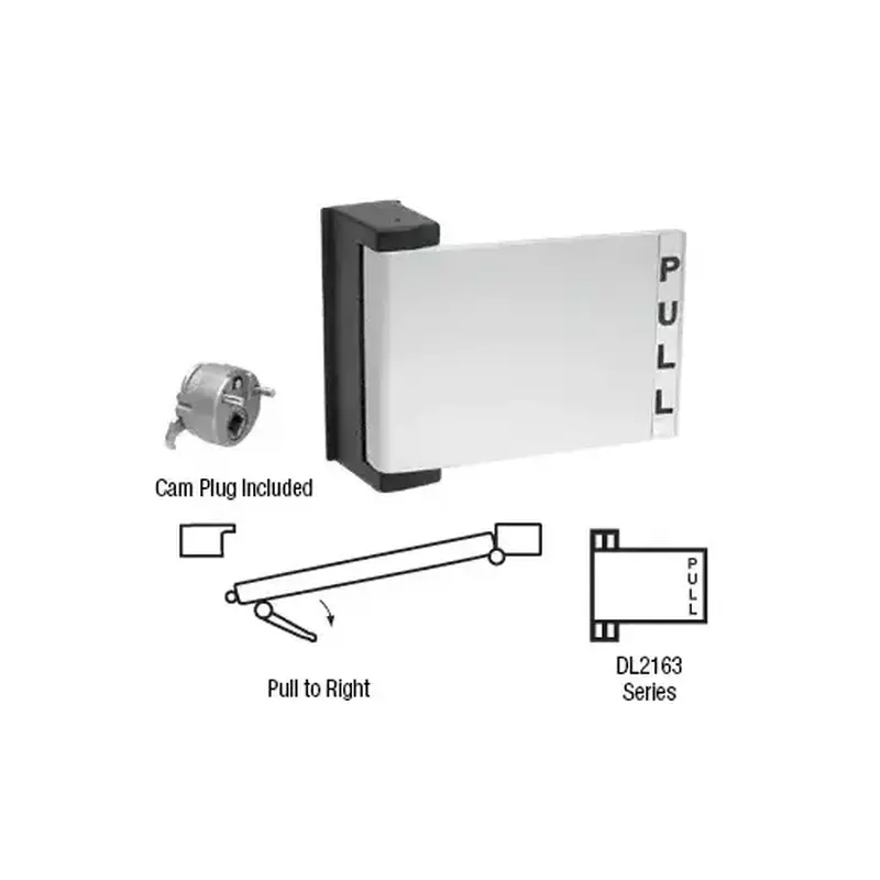 CRL DL2163A Aluminum Universal Push-Pull Paddle Handle - Pull to Right
