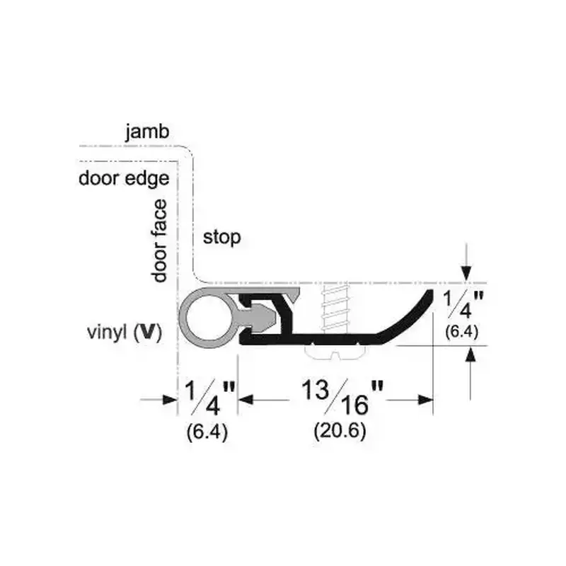 Pemko 297AV 36x84 Standard Perimeter Gasketing, Mill Finish Aluminum