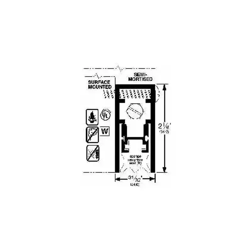 Pemko 4301DRL48 48" 4301R Automatic Door Bottom Dark Bronze Anodized Aluminum