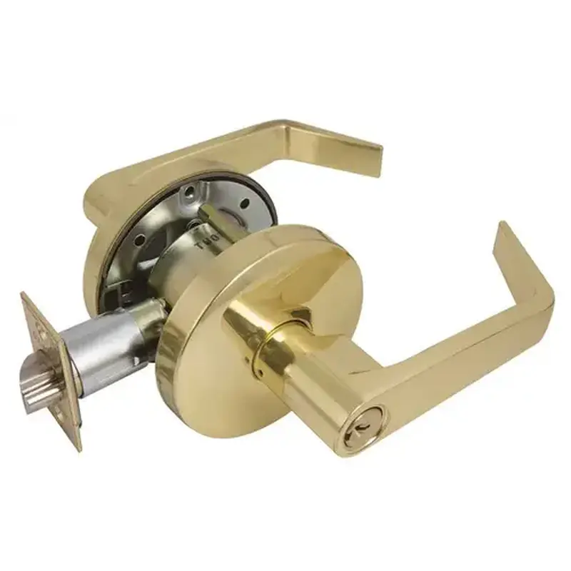 US Lock USX2052A3 2050 GR2 2-3/4 in. US3 Backset Entrance Door Lever SC1 Bright Brass