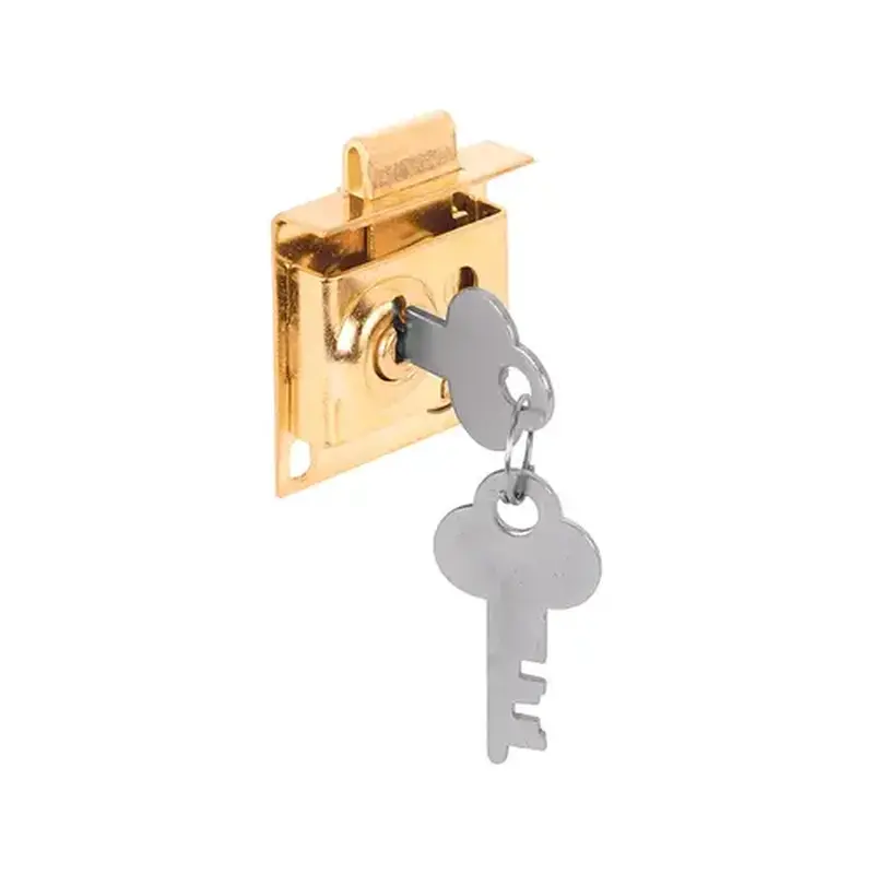 FHC S4049 5/16" Bolt Throw Steel Brass-Plated Mailbox Lock With Offset Keyway (Single Pack)