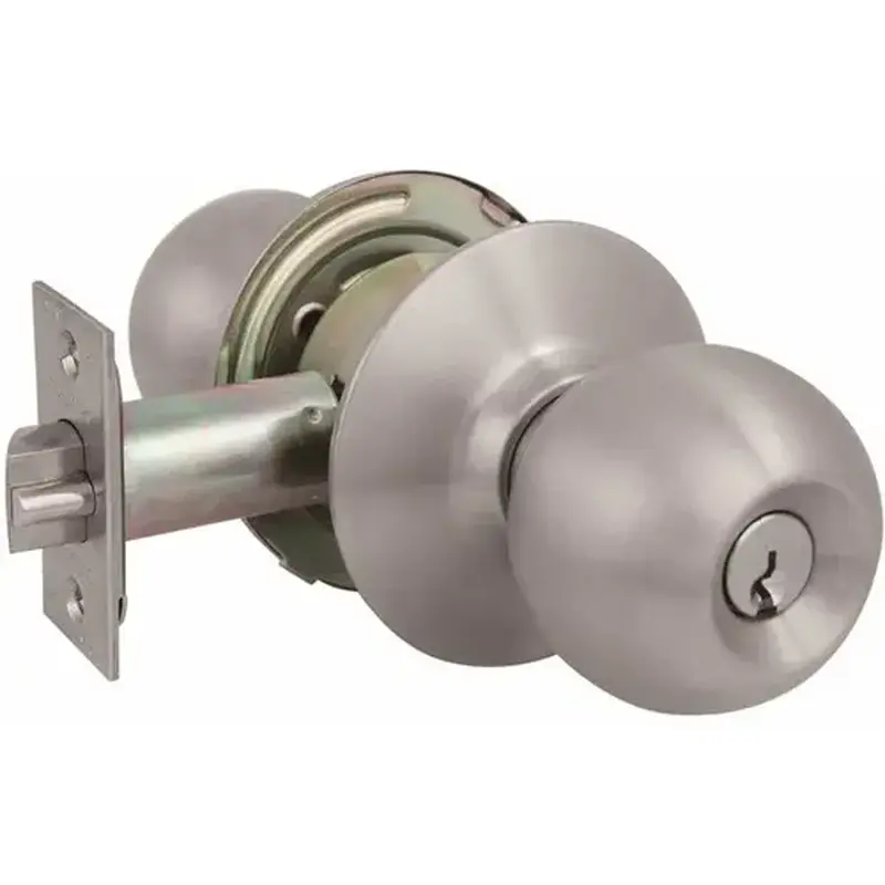 US Lock USX2012D1B32D 2010 GR2 Storeroom 2-3/4 in. Backset US32D Ball Knob SC1 Brushed Stainless