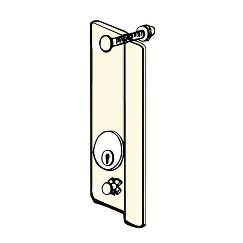 Don Jo GLP-307-SL-LHR Left Hand Reverse Door Guard for Aluminum Entrance Doors for Pull Handle Interference Silver Coated Finish