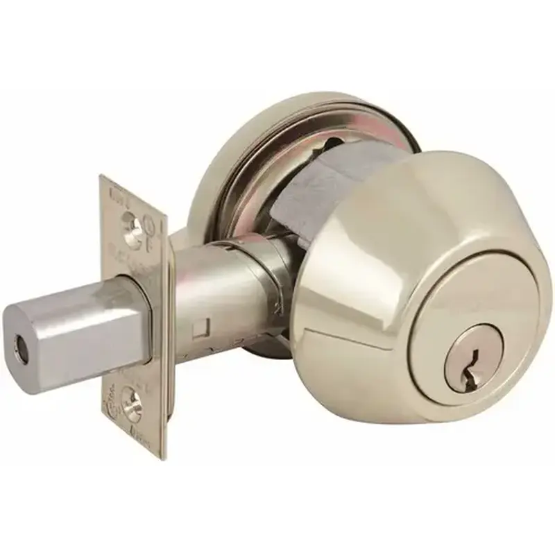 US Lock USX1604S3 1600 GR2 US3 Single Cylinder Deadbolt SC1 Adjustable Backset Bright Brass