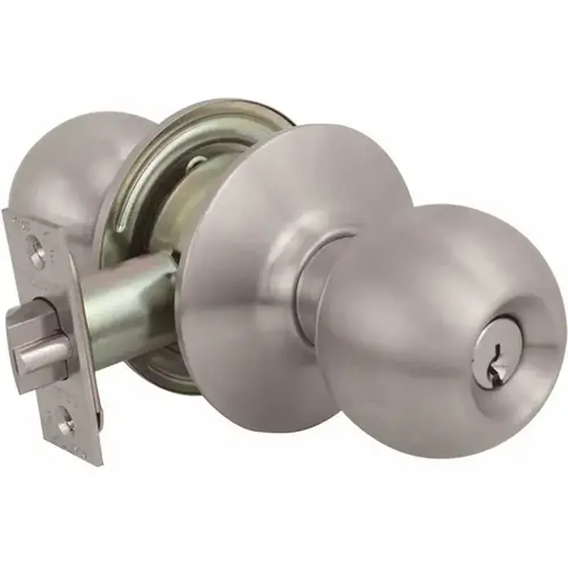US Lock USX2010A1B32D 2010 GR2 Entrance Ball Door Knob US32D SC1 2-3/8 in. Backset Brushed Stainless