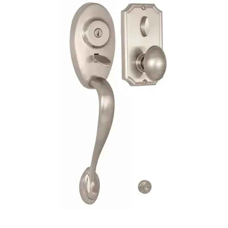 Weslock 01441-NJNSL2D  Lexington 1400 Series Panic Proof Entry with Interior Julienne Knob Satin Nickel Finish