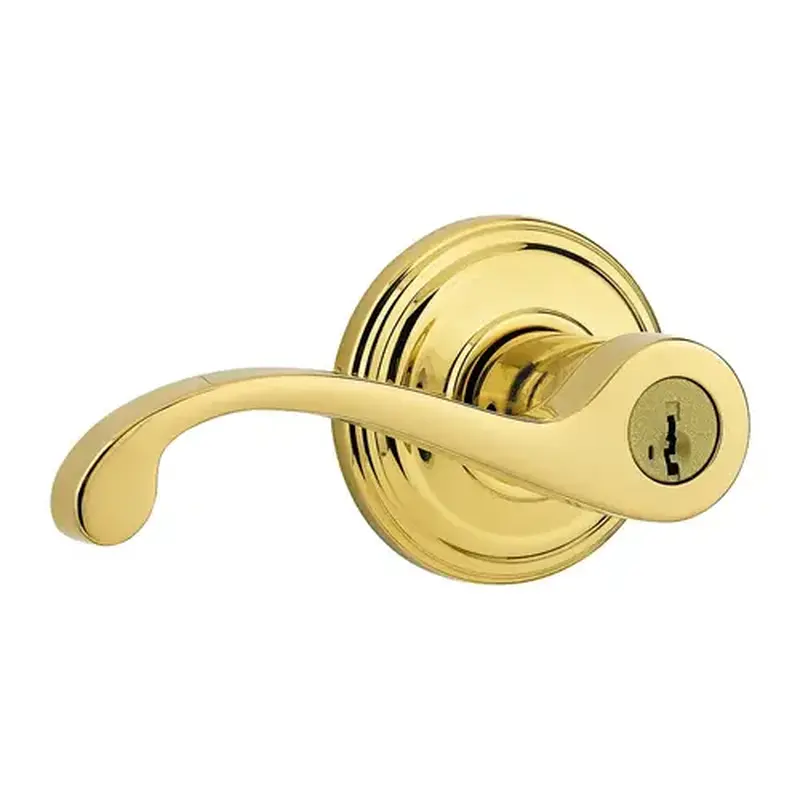 Kwikset 740CHL-3-SMT-6AL-RCS Commonwealth Keyed Entry Lever Bright Polished Brass