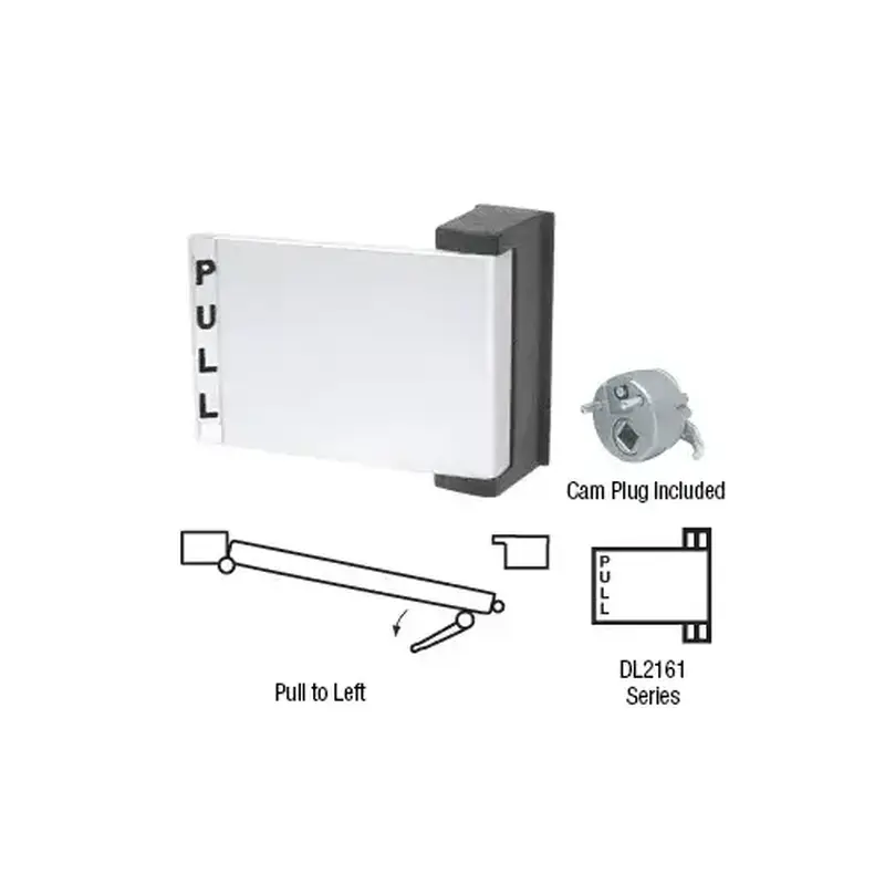 CRL DL2161SC Satin Chrome Universal Push-Pull Paddle Handle - Pull to Left