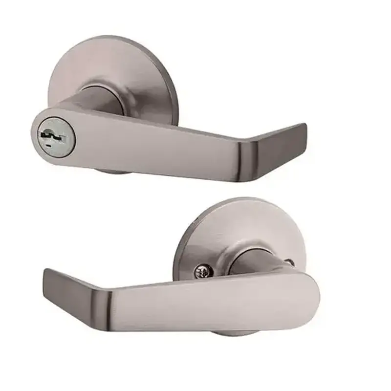 Kwikset 439CNL-15-SMT-RCAL-RCS Carson UL Storeroom Lever Satin Nickel