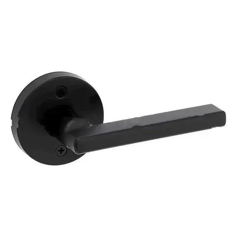 Kwikset 788HFLRDT-514 Halifax Lever with Round Rose Half Dummy Door Lock Iron Black Finish