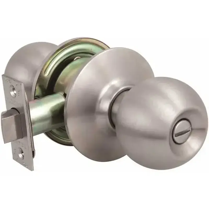 US Lock USX2010LB32D 2010 GR2 Privacy Bed/Bath Ball Door Knob US32D 2-3/8 in. Backset Brushed Stainless