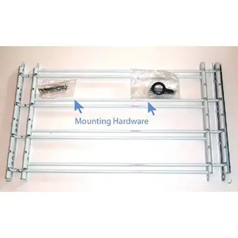 John Sterling 1134- 1130 Series Window Guard, 24 to 42 in W, 14 in H, Steel, White, 12-1/2 in Bar, 4-Bar