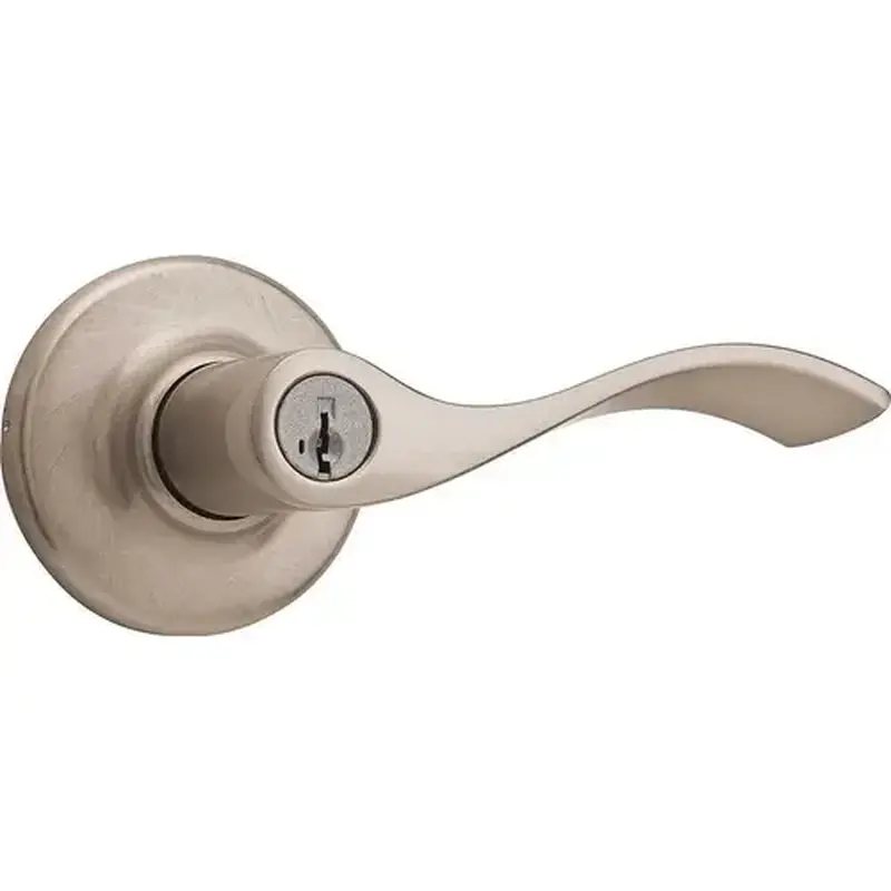 Kwikset 405BL 15 SMT 6AL RCS V1 SmartKey Security Balboa Entry Lever, Satin Nickel