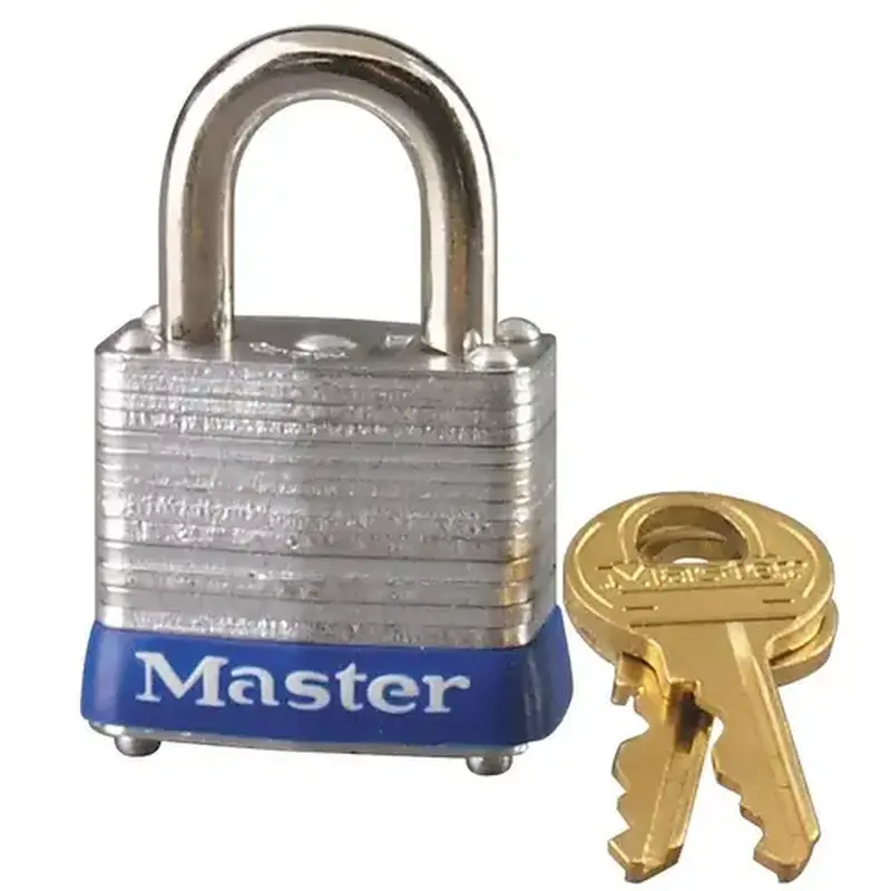 Master Lock 7KA #P812 #P812 Laminated Steel Pin Tumbler 1-1/8" Padlock, 9/16" Shackle, Keyed Alike