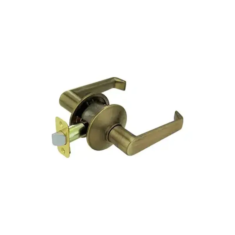 Schlage Lock F10ELA609 16-080 Passage Elan Lever Grade 2, Radius Corner/Drive-In Adjustable Backset, Antique Brass 609