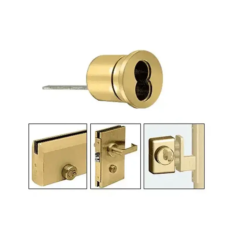 CRL 2CHPB Polished Brass Rim Cylinder Housings for Small Format Interchangeable Cores (SFIC)