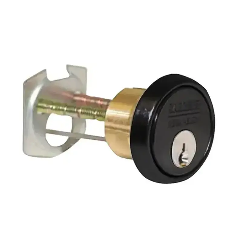 Sargent 34 RG BSP Rim Cylinder, RG Keyway, 6-Pin, 1-Bitted, 2 Nickel Silver Keys, BSP Black Suede Powder Coat