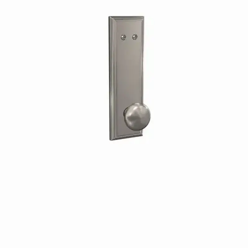 Schlage Custom FCT94PLY619ADD Plymouth Knob with Addison Escutcheon Dummy Interior Trim Satin Nickel Finish