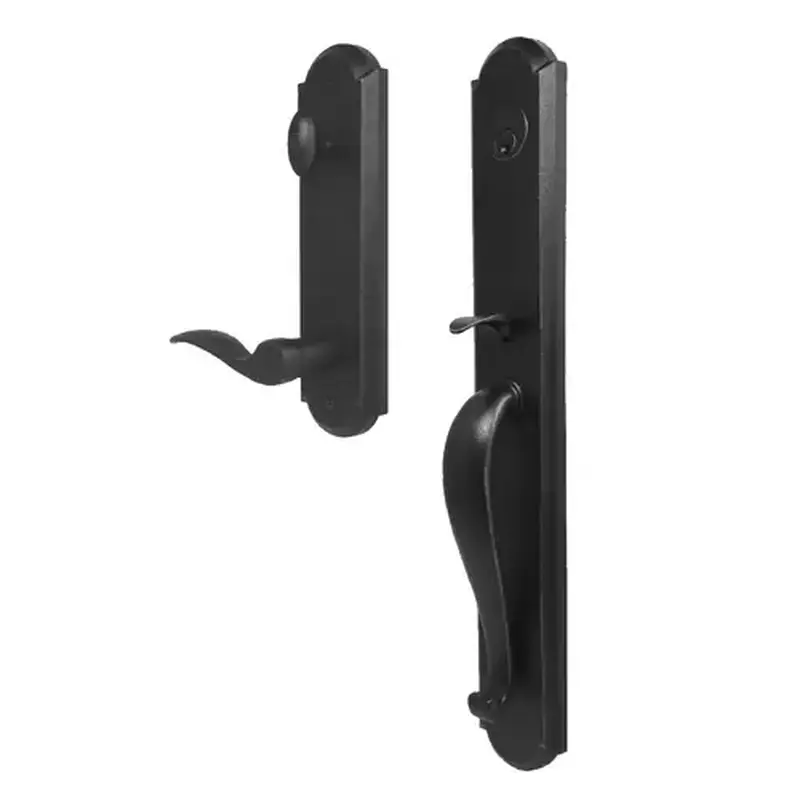 Weslock R7680-2H2SL2D  Wiltshire Single Cylinder Handle set with Right hand Carlow lever in the Black Finish