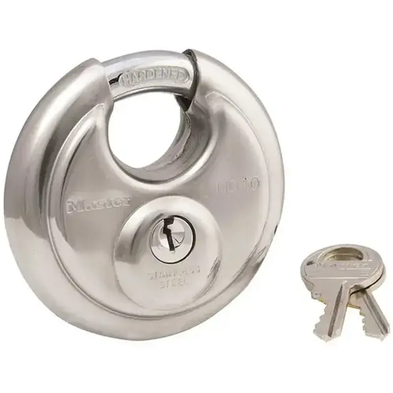 Master Lock 40KAD 0501 2-3/4 in. W (70 mm) Stainless Steel Discus Padlock with Shrouded Shackle Silver