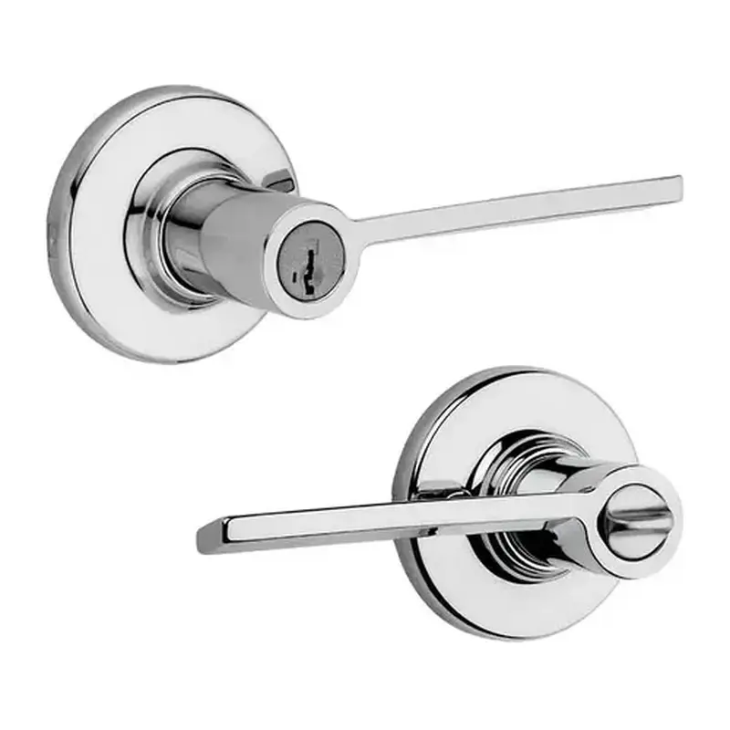 Kwikset 405LRL-RDT-26-SMT-6AL-RCS Ladera Keyed Entry Lever Bright Polished Chrome