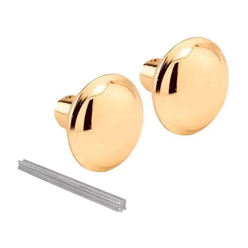 Prime-Line E 2280 Door Knob Set, 2-1/4 in Dia, Steel, Brass Pair