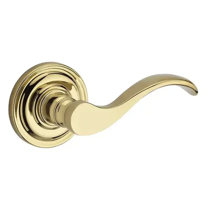 Baldwin HD-CUR-R-TRR-003 Curve Reserve Lever Bright Polished Brass
