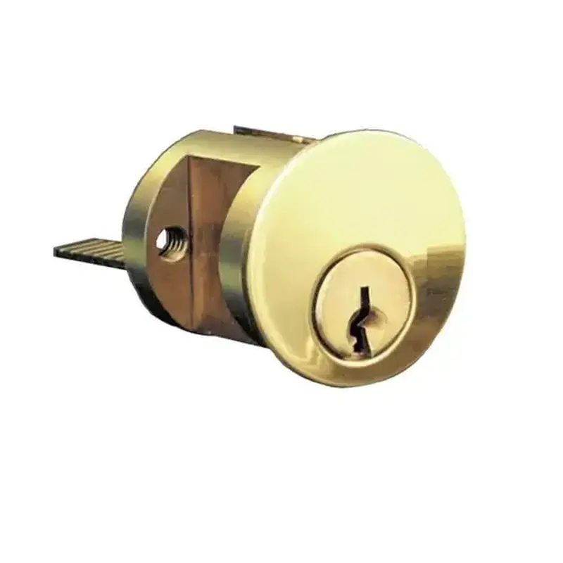 Kaba Ilco 7075SC10-03-KD Keyed Different 5 Pin Rim Cylinder with Screw Cap with Schlage C Keyway Bright Brass Finish