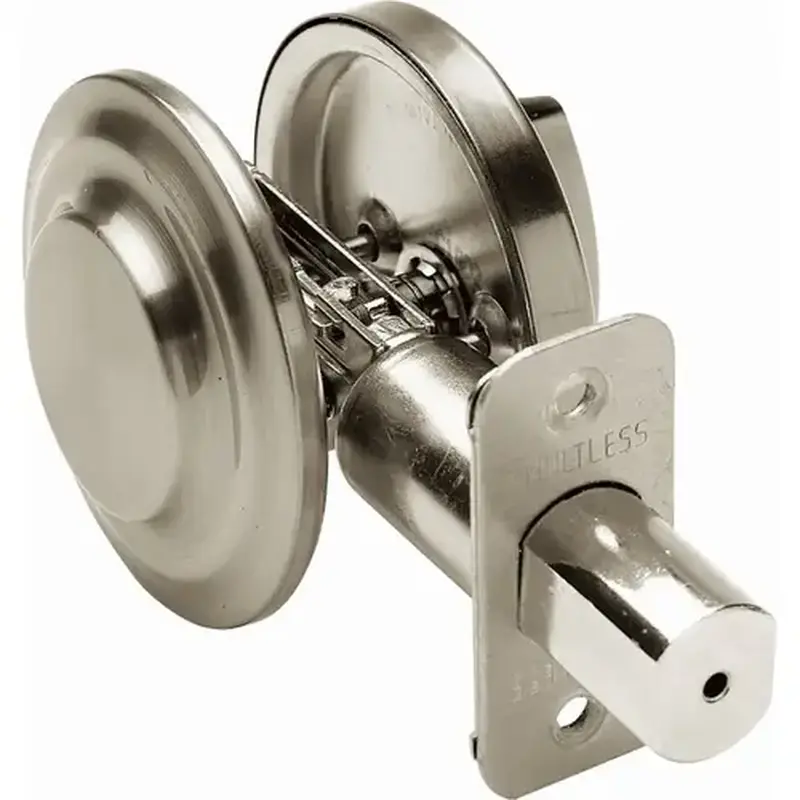 Pamex FD2P6 Round One Sided with Cover Deadbolt Grade 3 Satin Nickel Finish