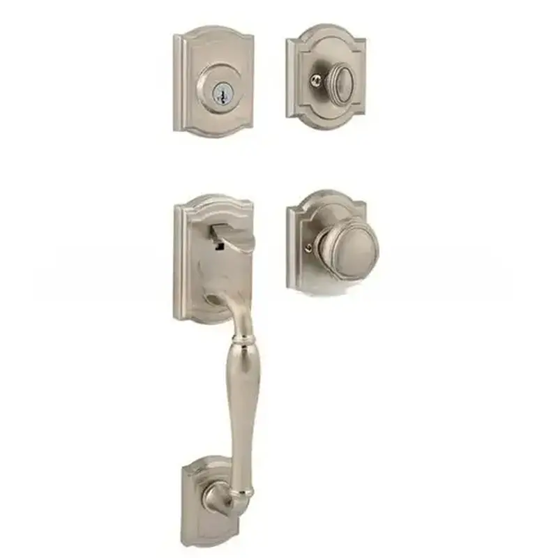 Baldwin Prestige 180WYHXCYKARB15S Complete Wesley By Carnaby ARB Handleset with Smart Key Satin Nickel Finish