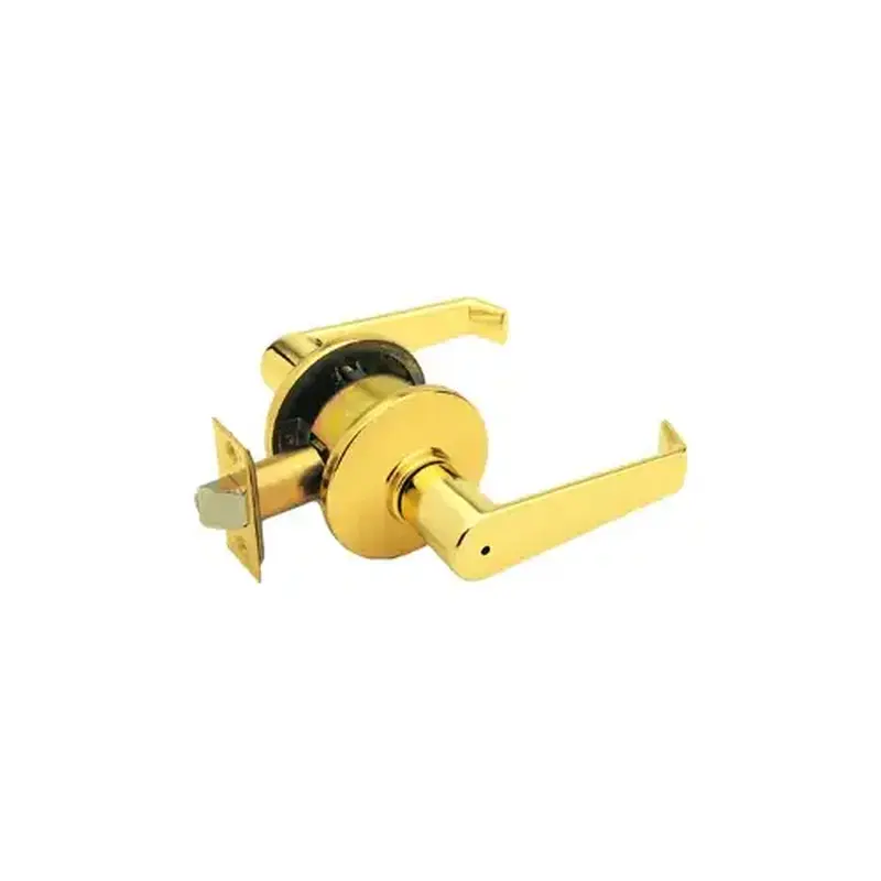Schlage Lock F40ELA605 16-080 Privacy Elan Lever Grade 2, Radius Corner/Drive-In Adjustable Backset, Bright Brass 605
