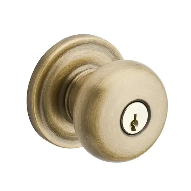 Baldwin EN-ROU-TRR-049 Round Reserve Knob Matte Brass & Black