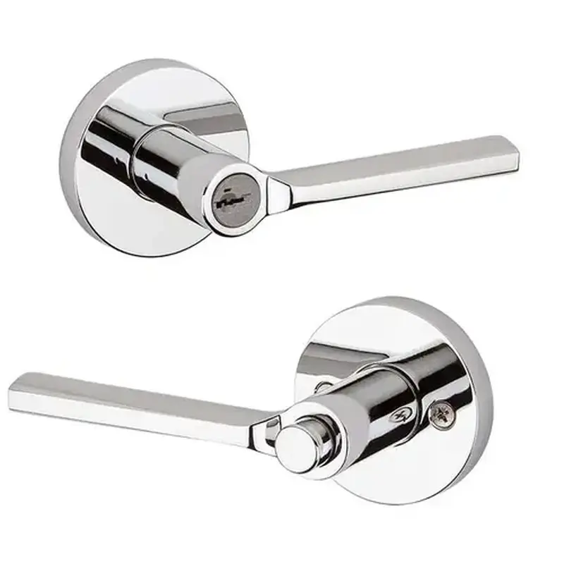 Kwikset 156LSL-RDT-26-SMT-RCAL-RCS Lisbon Keyed Entry Lever Bright Polished Chrome