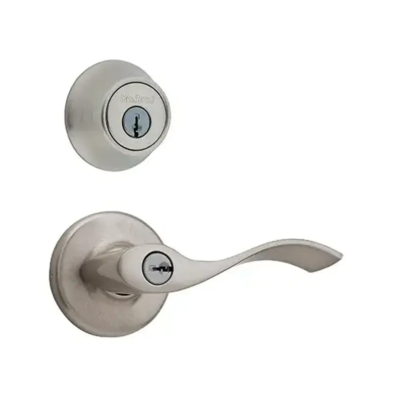 Kwikset 690BL-15P CP Deadbolt and Entry Lockset, 3 Grade, Satin Nickel, 2-3/8 x 2-3/4 in Backset, K6 Keyway