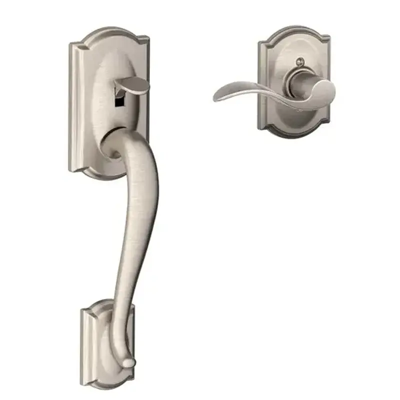 Schlage 5005682 Handleset Camelot Satin Nickel Right or Left Handed Satin Nickel