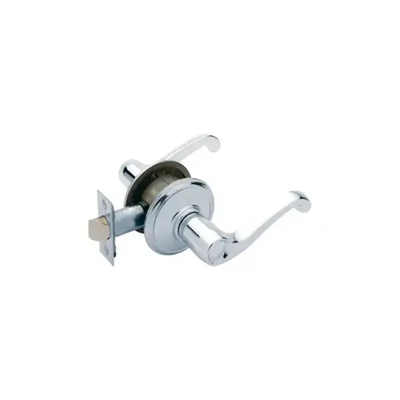 Schlage Lock F10FLA625 16-080 Passage Flair Lever Grade 2, Radius Corner/Drive-In Adjustable Backset, Bright Chrome 625